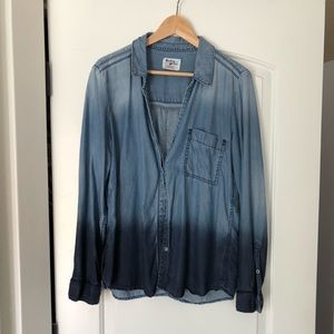 Anthropologie ombre chambray shirt